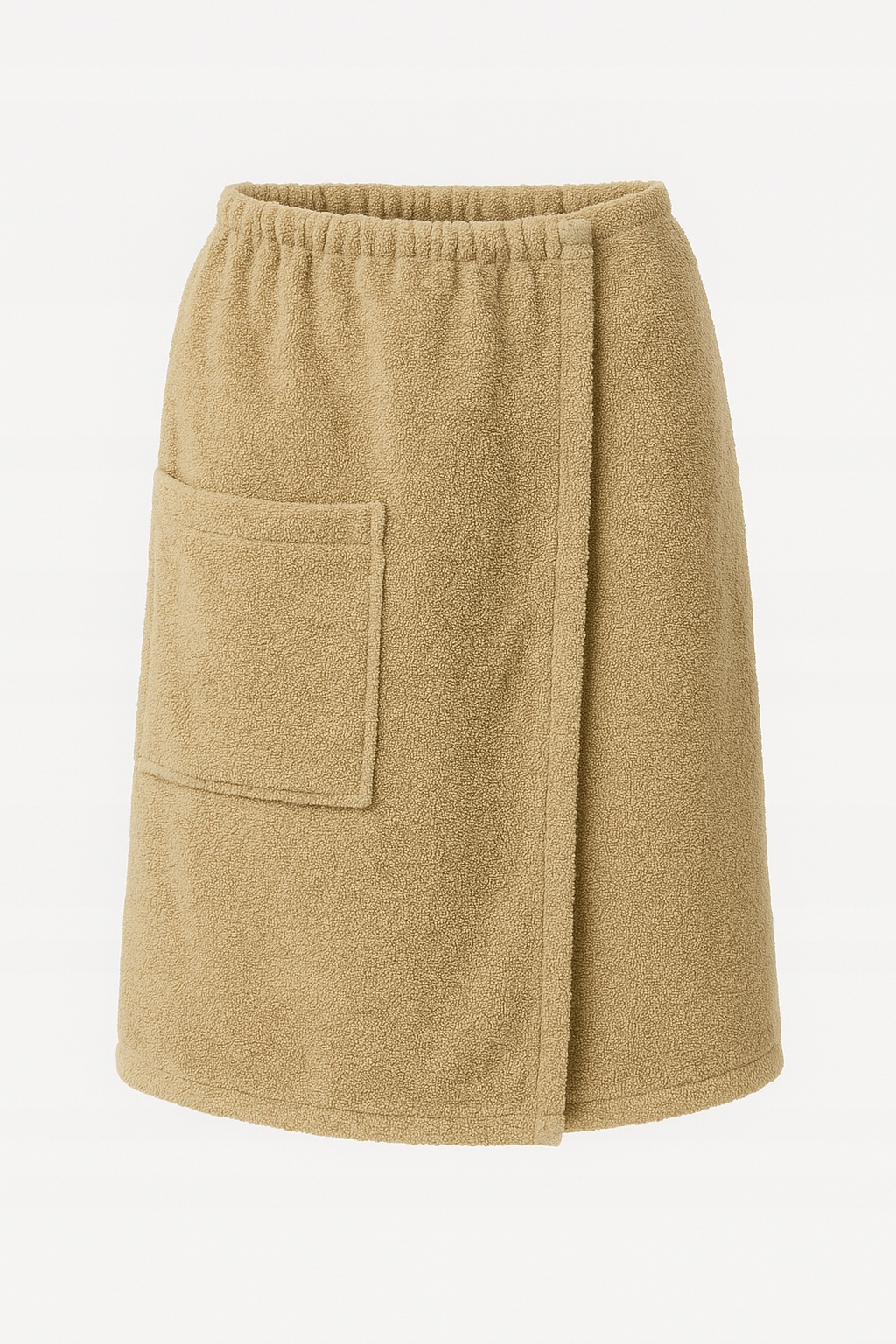 Froté kilt s kapsou VitalHome 80 x 140 cm na suchý zip do sauny Taupe