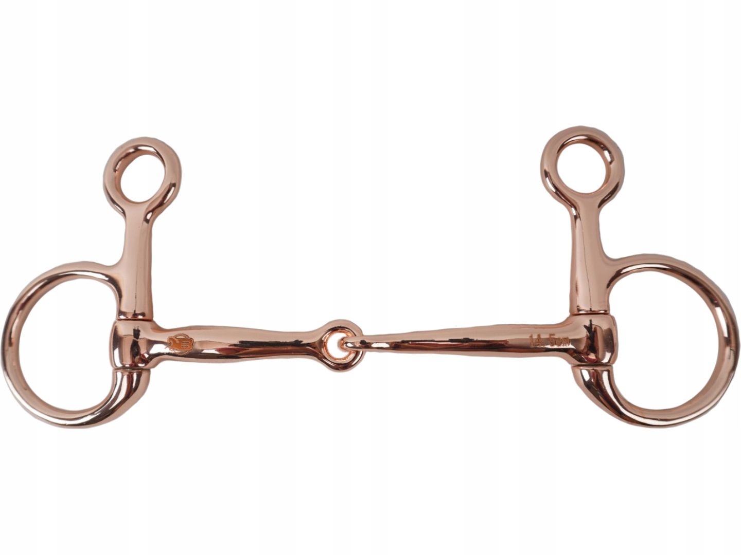 Wędzidło Baucher pojedynczo łamane Rose Gold Balotade 10,5 cm