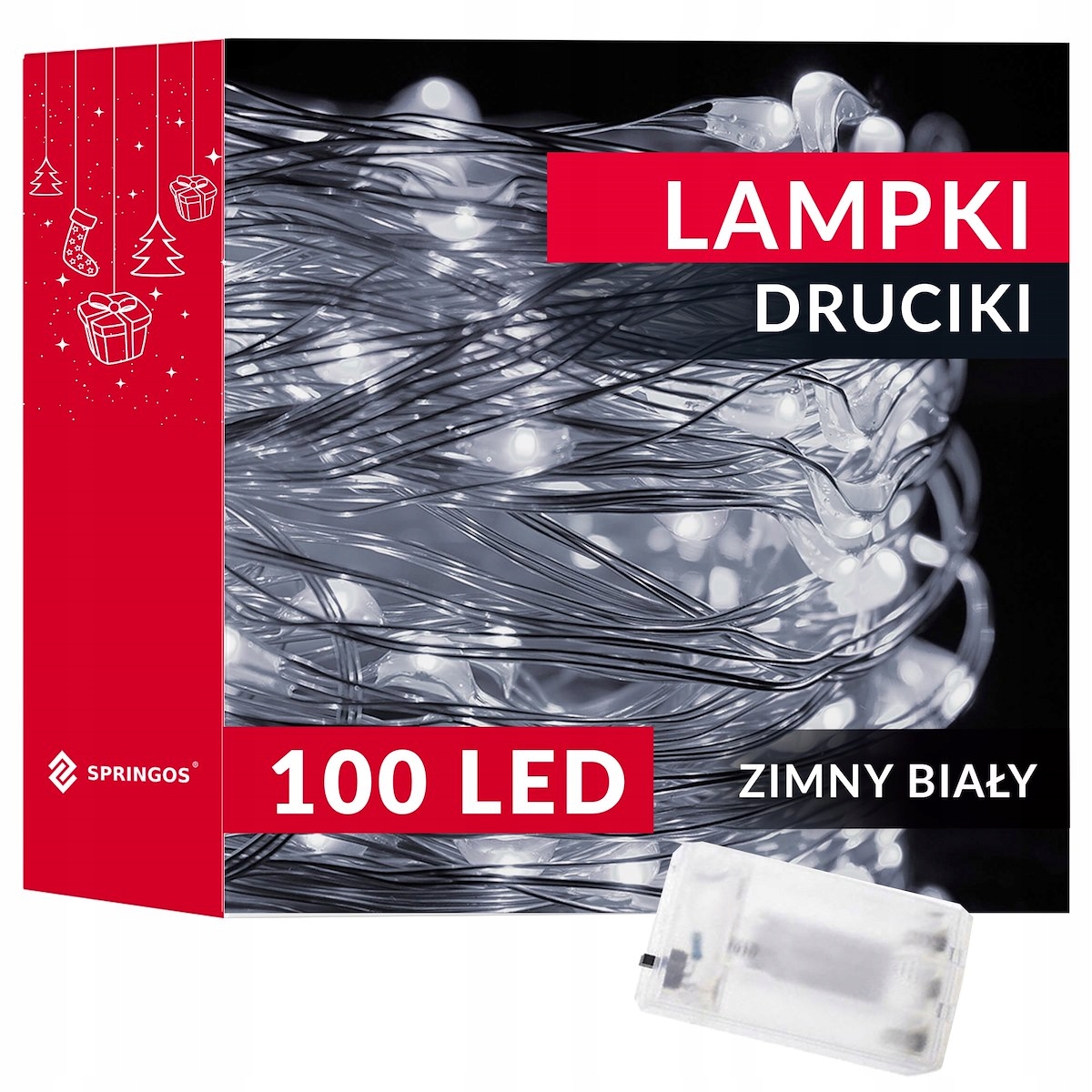 

Lampki Na Baterie 100LED Choinkowe 10m Światełka