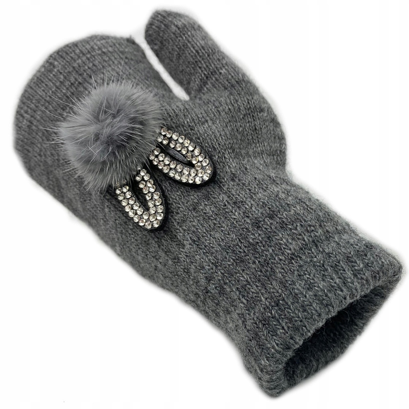 RĘKAWICZKI DZIECIĘCE Dziewczęce Z jednym 1 PALCEM 15 cm