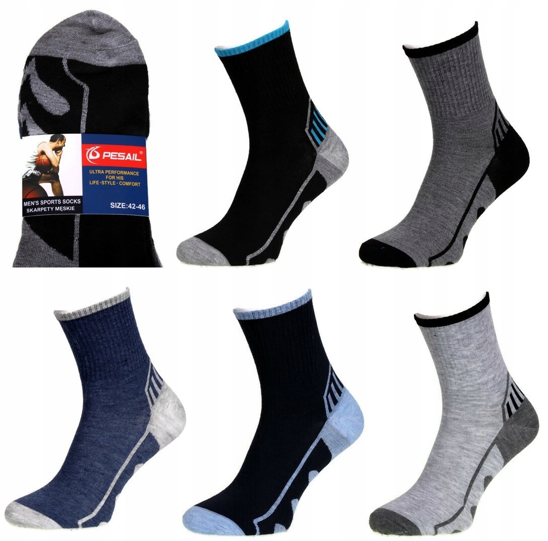 

5x Skarpety Bawełniane Męskie Pesail 40-44