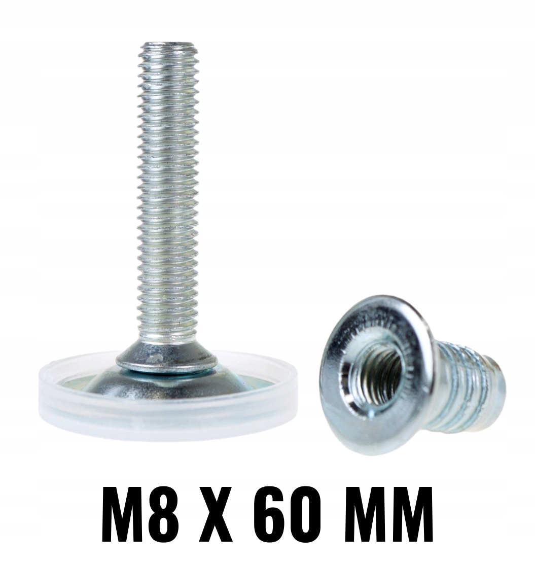 

Stopka do mebli, wkręcana nóżka M8 x 60 gniazdo