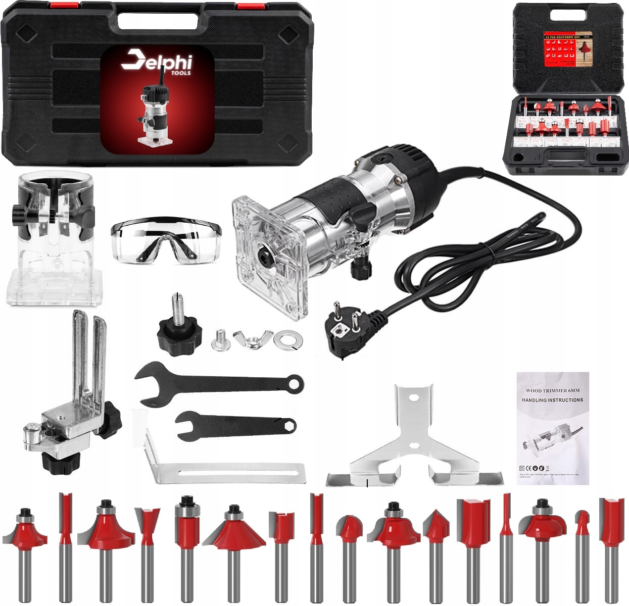 FREZARKA GÓRNOWRZECIONOWA do DREWNA PIONOWA RĘCZNA Uchwyt narzędziowy (mm) 6 8