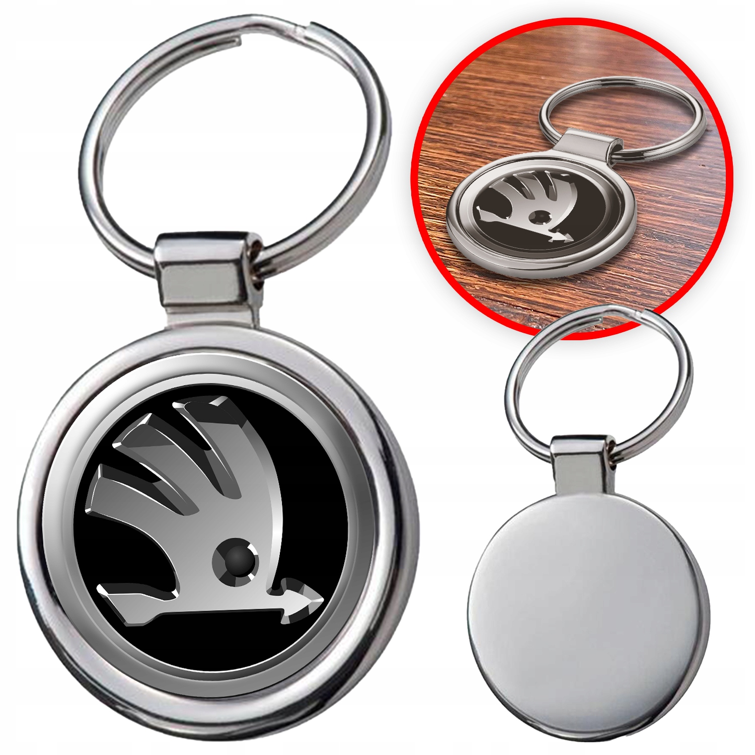 3D BRELOK Breloczek Zawieszka do Kluczy z Logiem Samochodu SKODA PREZENT