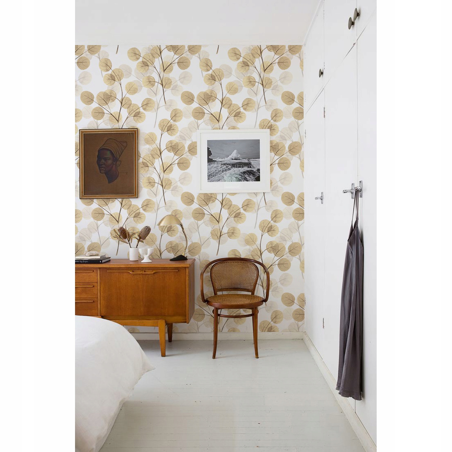 

Tapeta flizelina Okrągłe liście 416x254 cm + klej