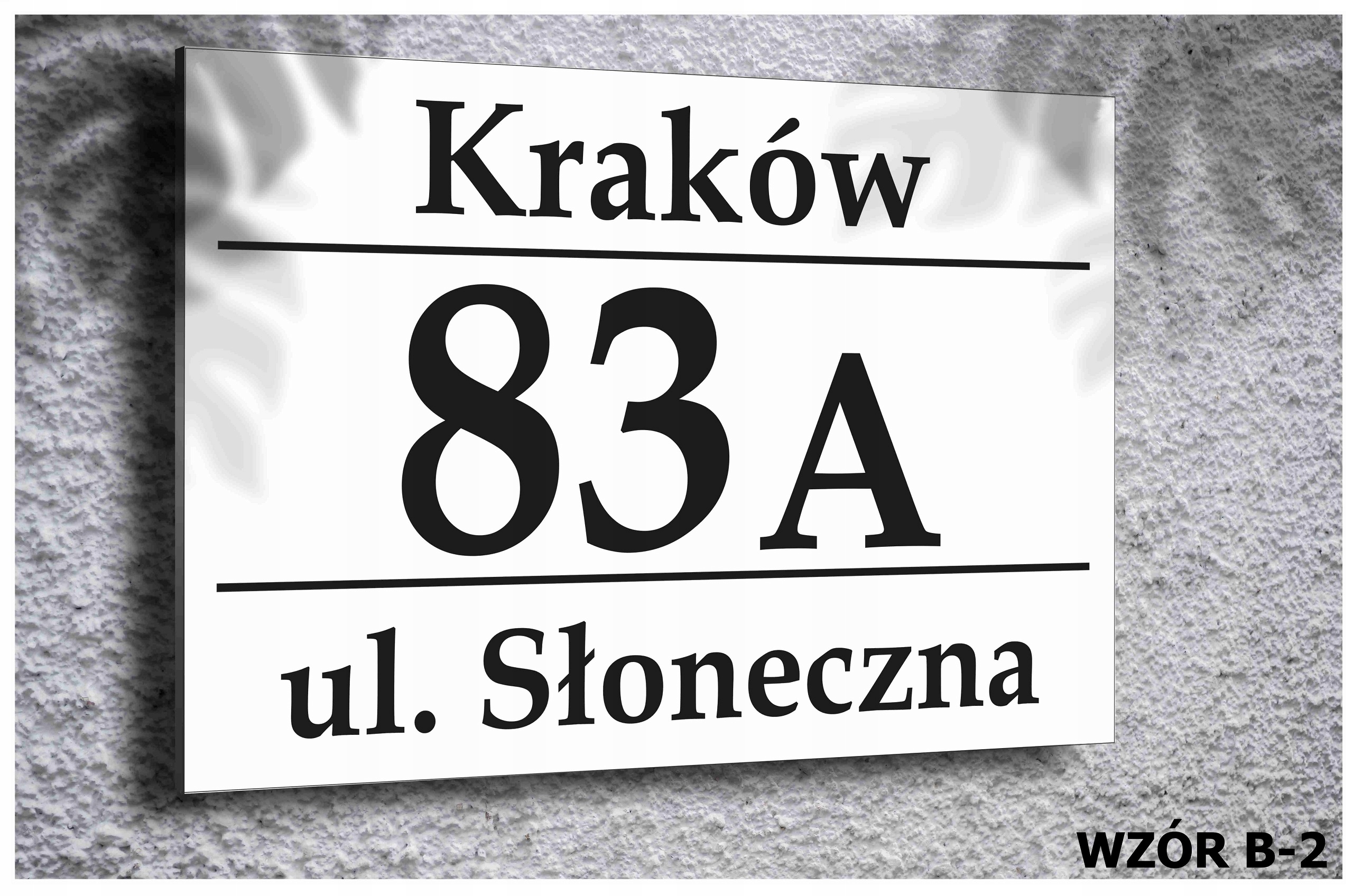 Tabliczka Tablica ADRESOWA ALUMINIUM Nr DOMU 20x30
