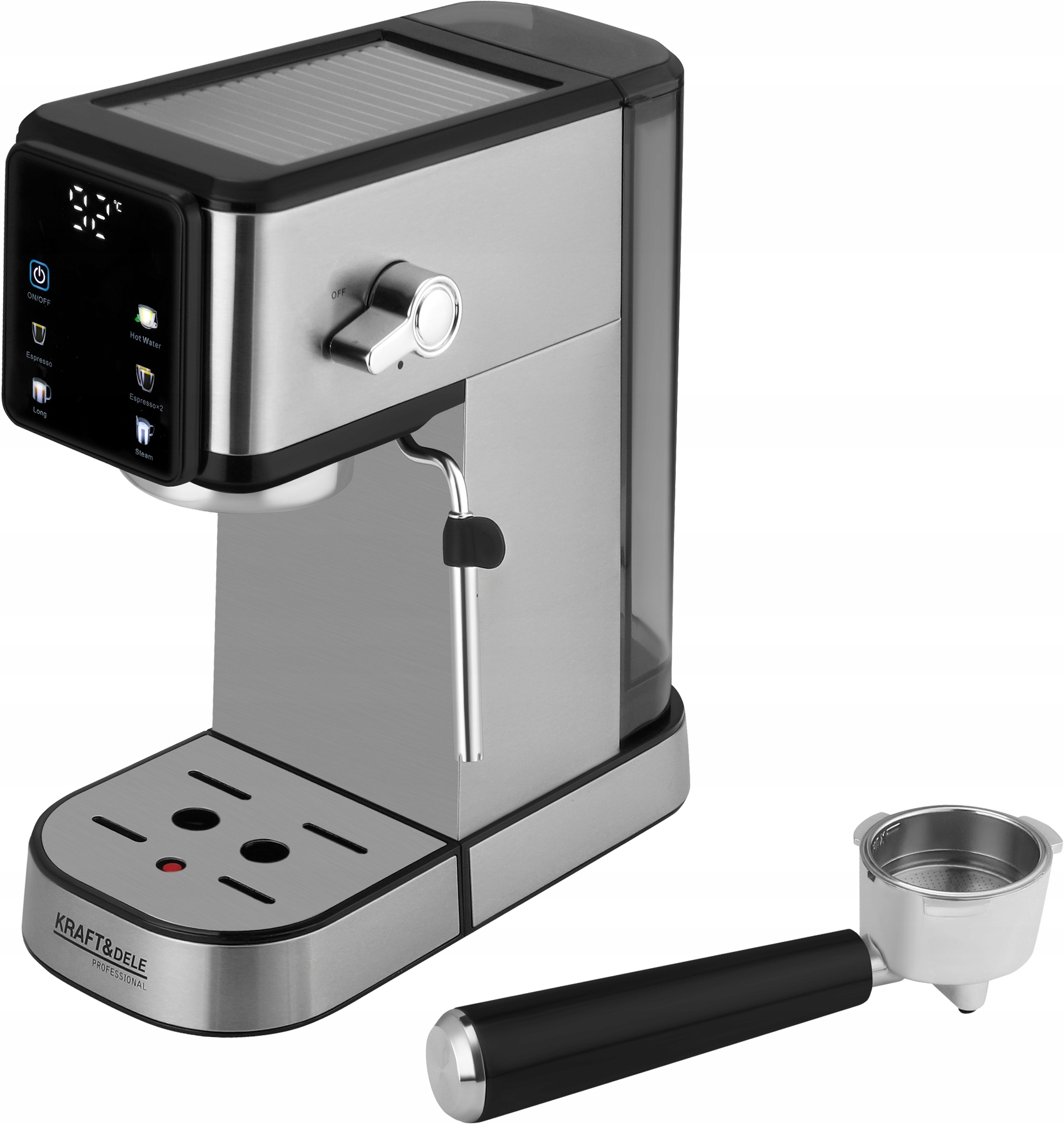 Ekspres Ciśnieniowy Do Kawy 1500W 20BAR Srebrny Kraft&dele KD4290