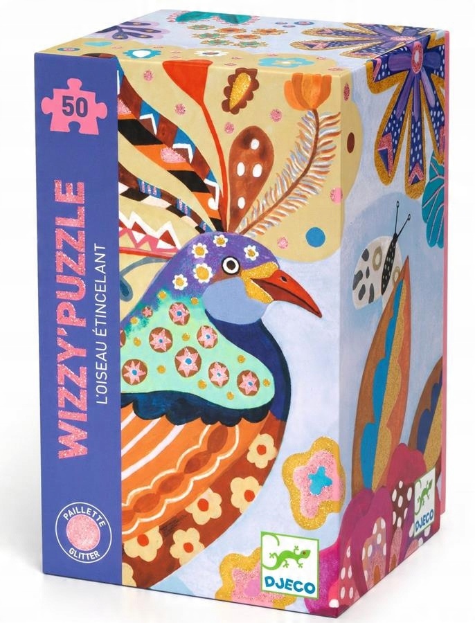 

Puzzle z brokatem Egzotyczny Ptak 50 el Djeco 5+