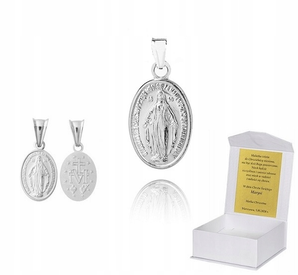 925 Stříbrný katolický medailon 925 1,47g 2,5cm M17