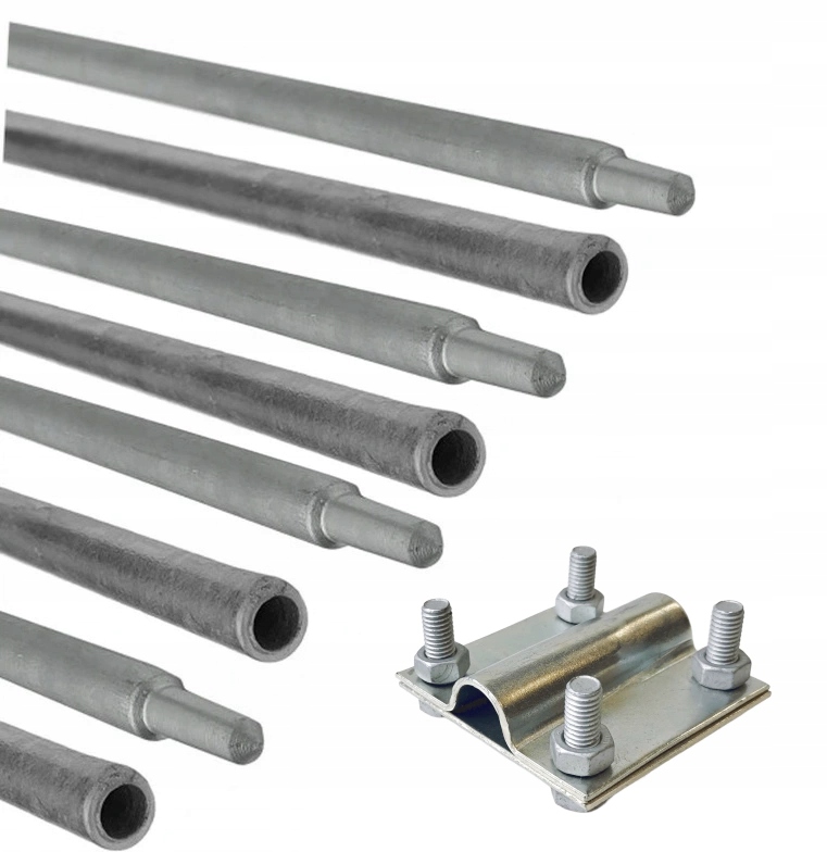 Uziom Szpilka Pręt Wbijany Kompletny 12M Złącze Drut-bednarka 8x1.5M FI14