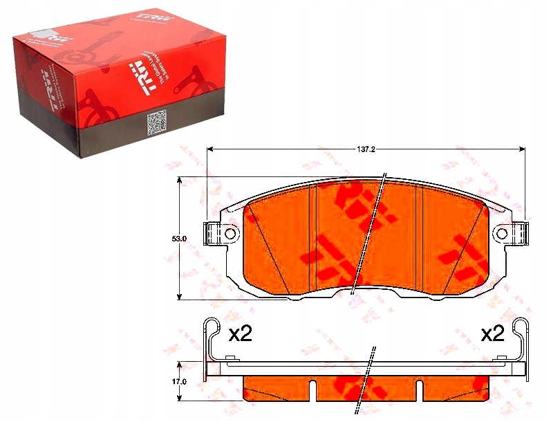 Brzdové Destičky Nissan Přední Juke 10- Trw Asistent Kolize #34