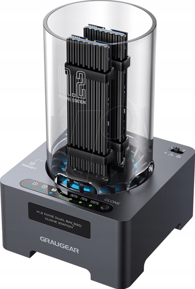 GRAUGEAR stacja klonująca do dysków M.2 NVMe SSD z