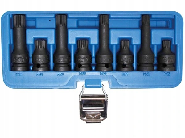 Zástrčné hlavice 1/2" Xzn M12-M18, úderové, sada 8 ks Bgs 5381
