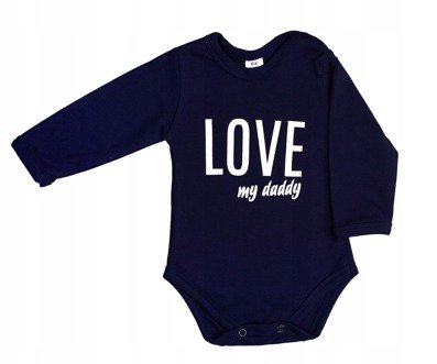 

Body Granatowe Niemowlęce Love Daddy Bawełna R. 56