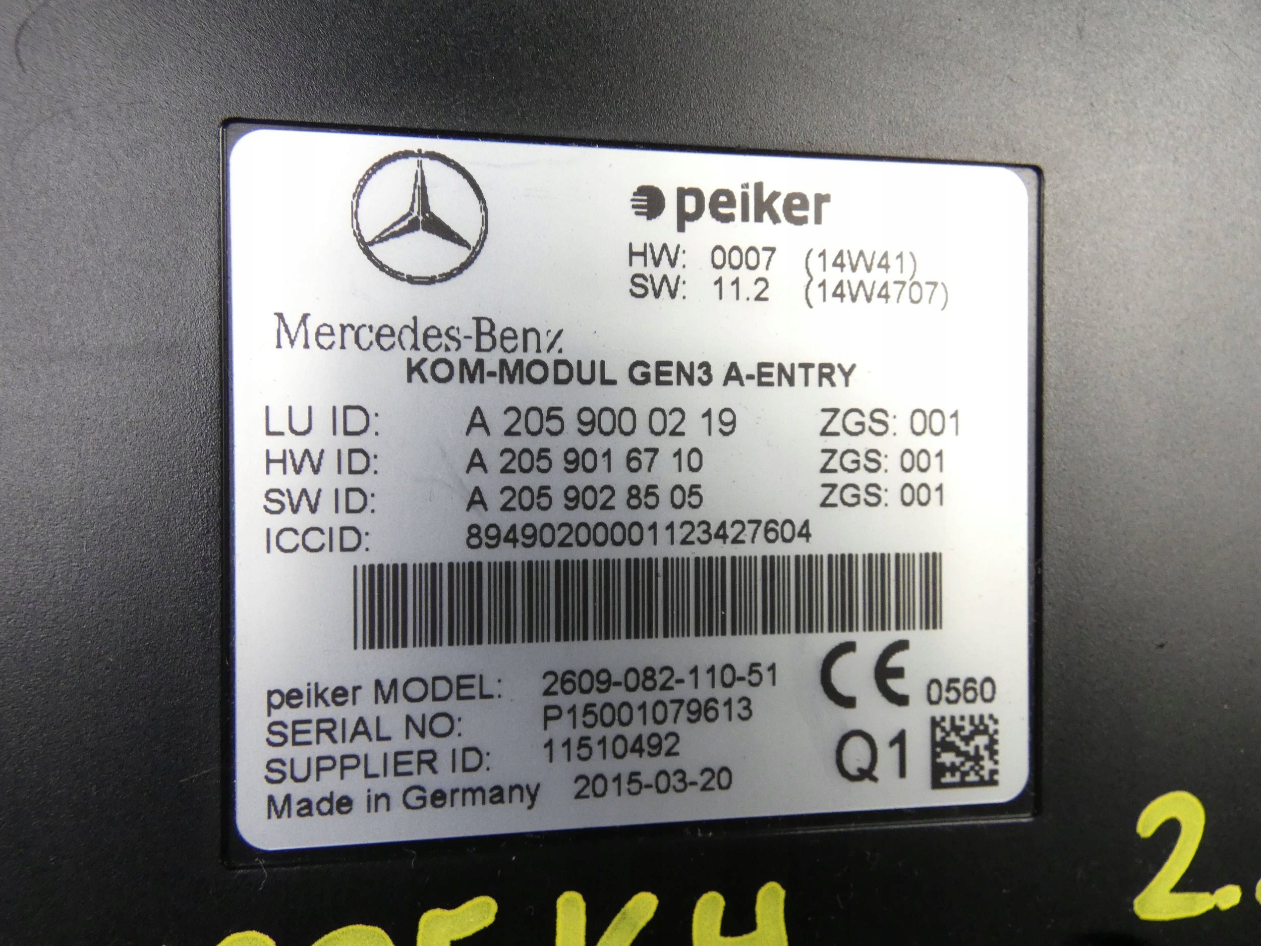 MERCEDES C KLASA W205 GLC W253 module control unit TELEMATIC BLUETOOTH