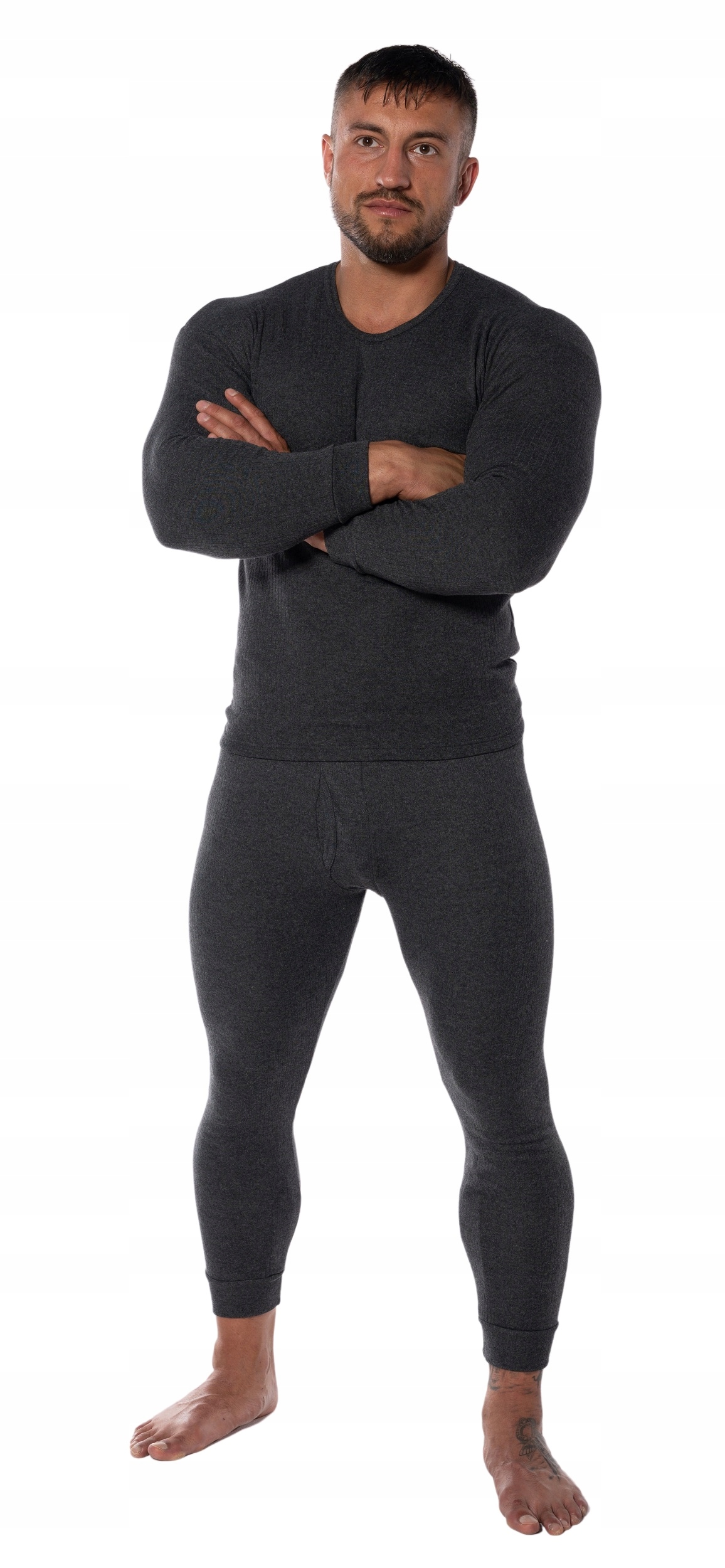 BAWEŁNIANY KOMPLET MĘSKI PODKOSZULEK KALESONY Ocieplane Zimowe Termo 3XL Model Komplet TERMO