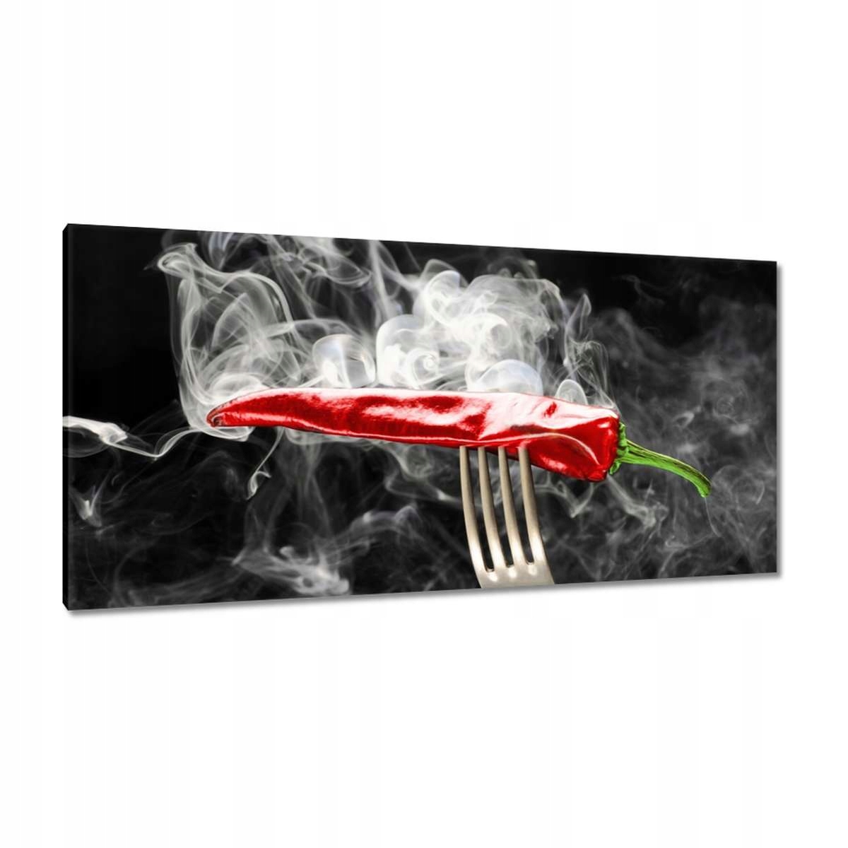 Obrazy 115x55 Červená paprika Dým