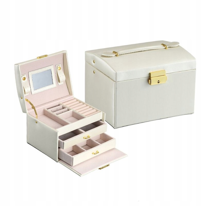 WIELOPOZIOMOWA SZKATUŁKA KUFER NA BIŻUTERIĘ LELANI Model 56418