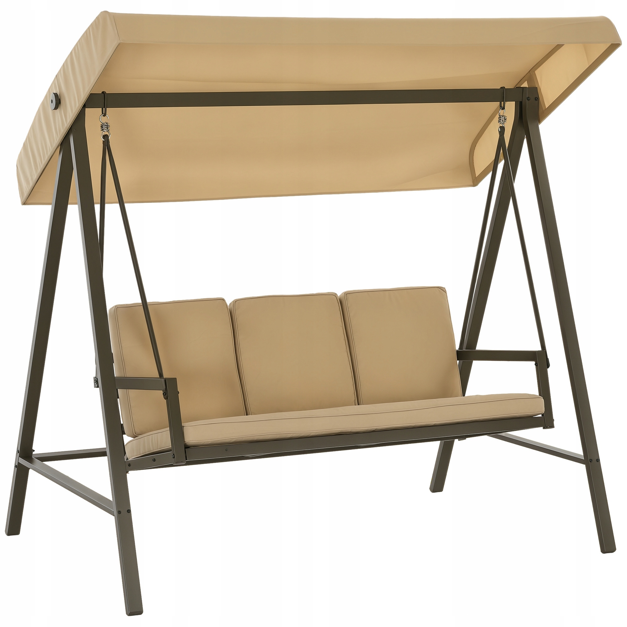 Huśtawka ogrodowa z daszkiem Outsunny 84A-307V01BG 145x55 cm beżowa