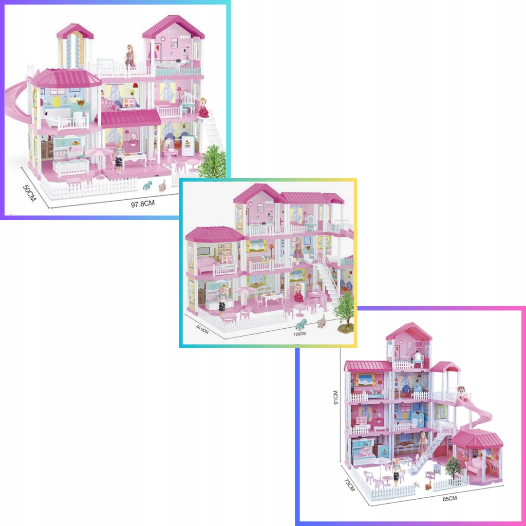 Domek Dla Lalek Dream Villa Plastikowy 325PCS Marka bez marki