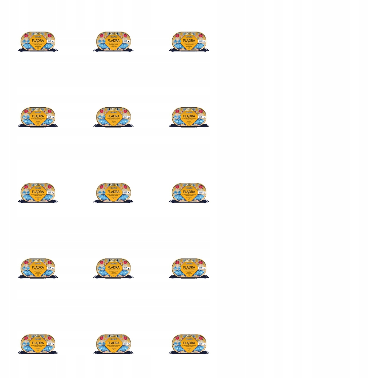 15x 170g Evrafish flądra w oleju tłocz z papryką i cebulą Karton