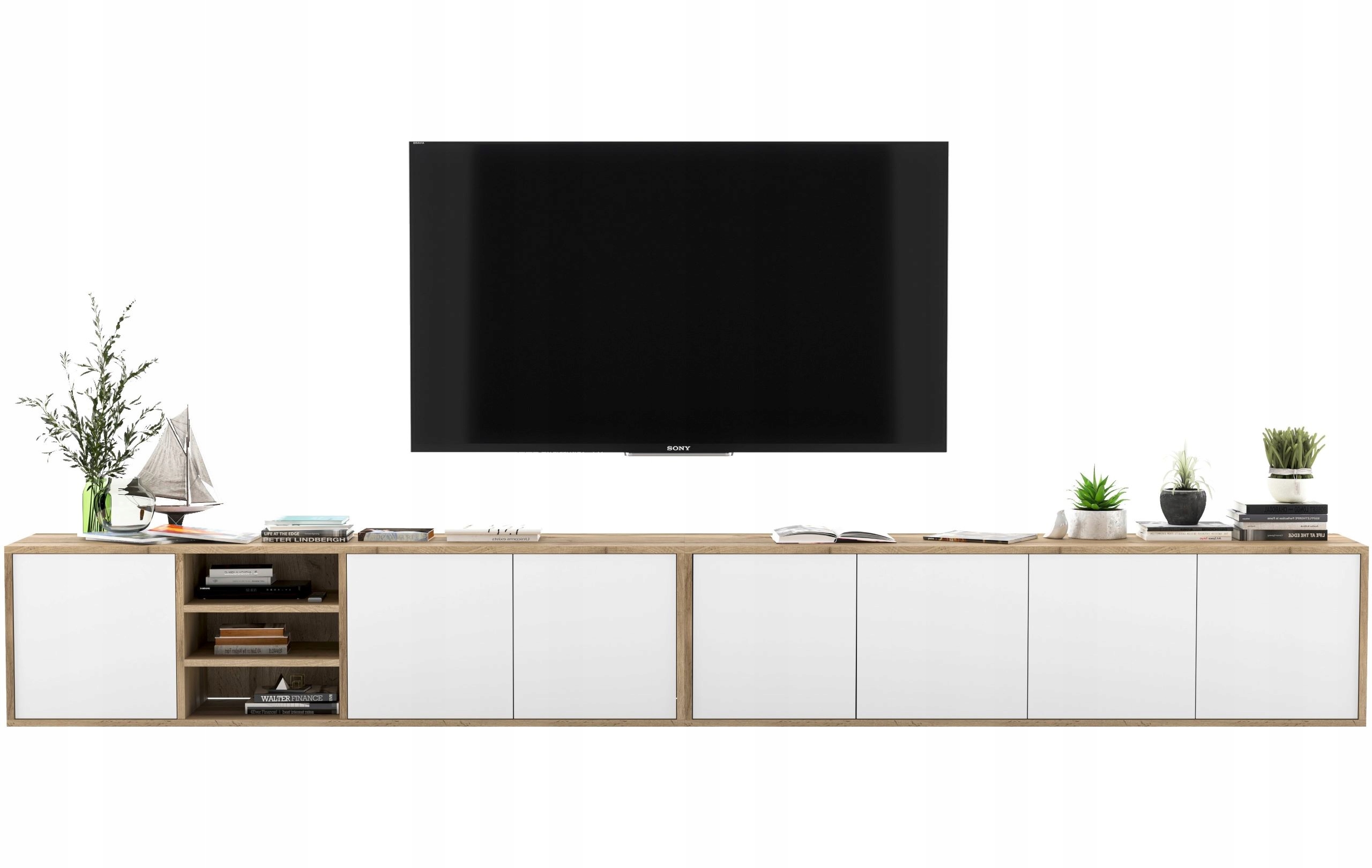 

Wisząca szafka Rtv Loft Industrialna Biały Mat 300