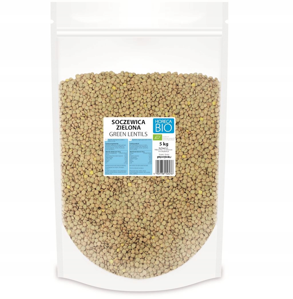 Soczewica Zielona Bio 5 kg Horeca Bio Planet