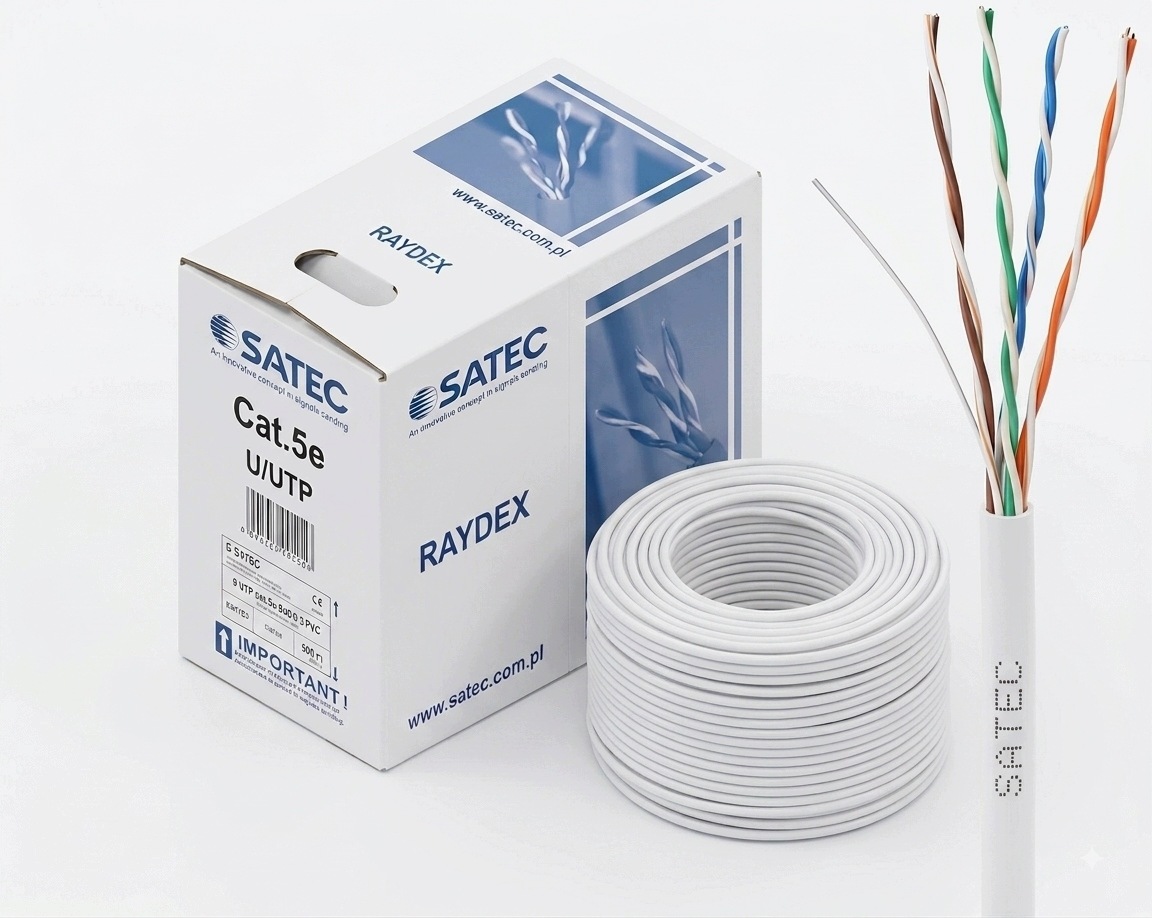 Utp 5E Przewód Lan 4x2x0,5mm 305m Raydex, Satec