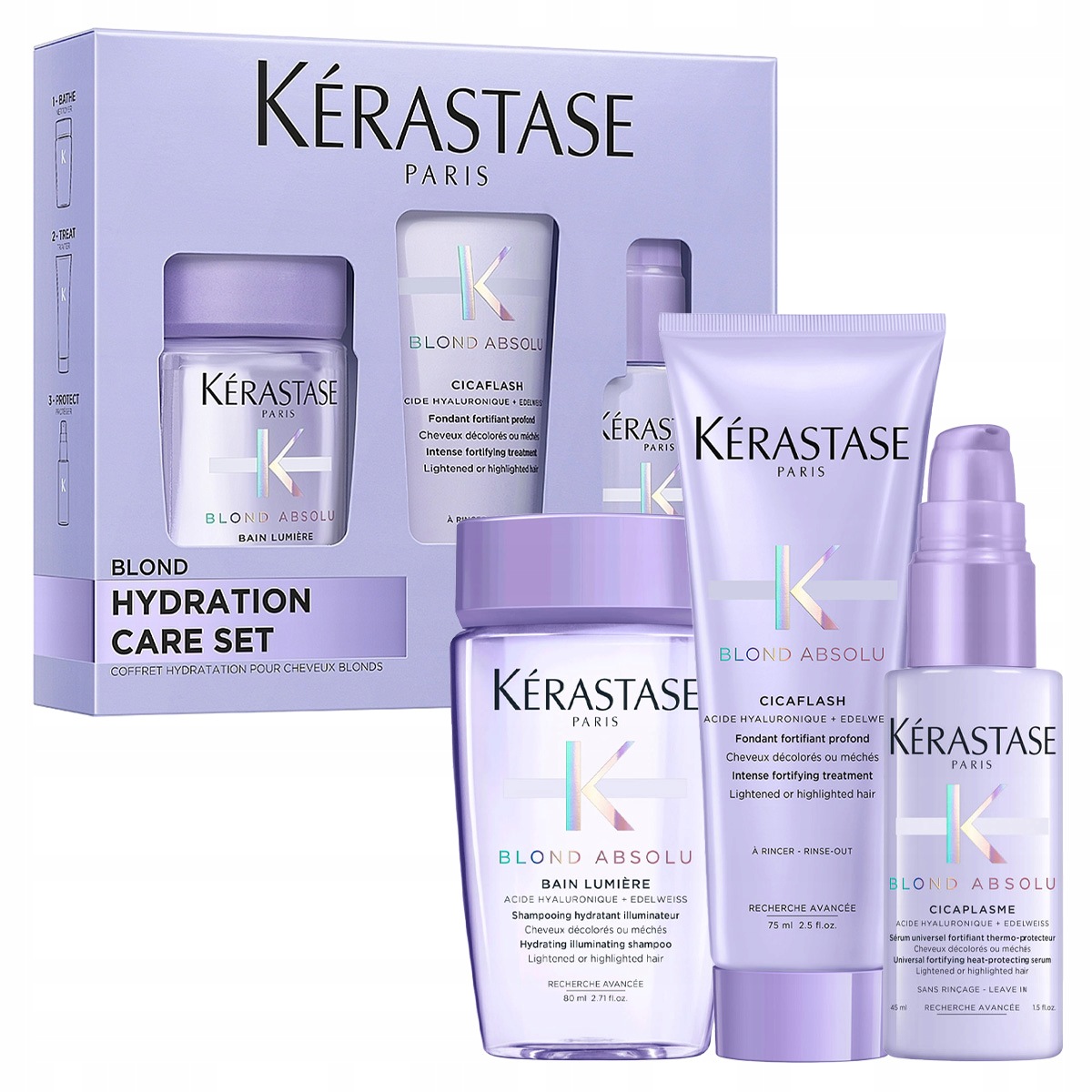 Blond Absolu Discovery: Bain Lumière + Cicaflash + Cicaplasme – zestaw