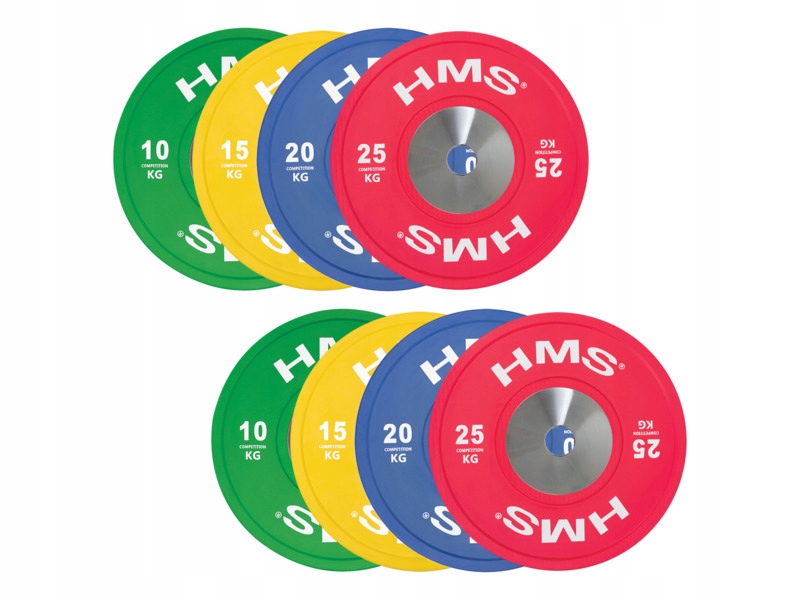 Zestaw Talerzy Olimpijskich Bumper Hms 8 Szt 140KG