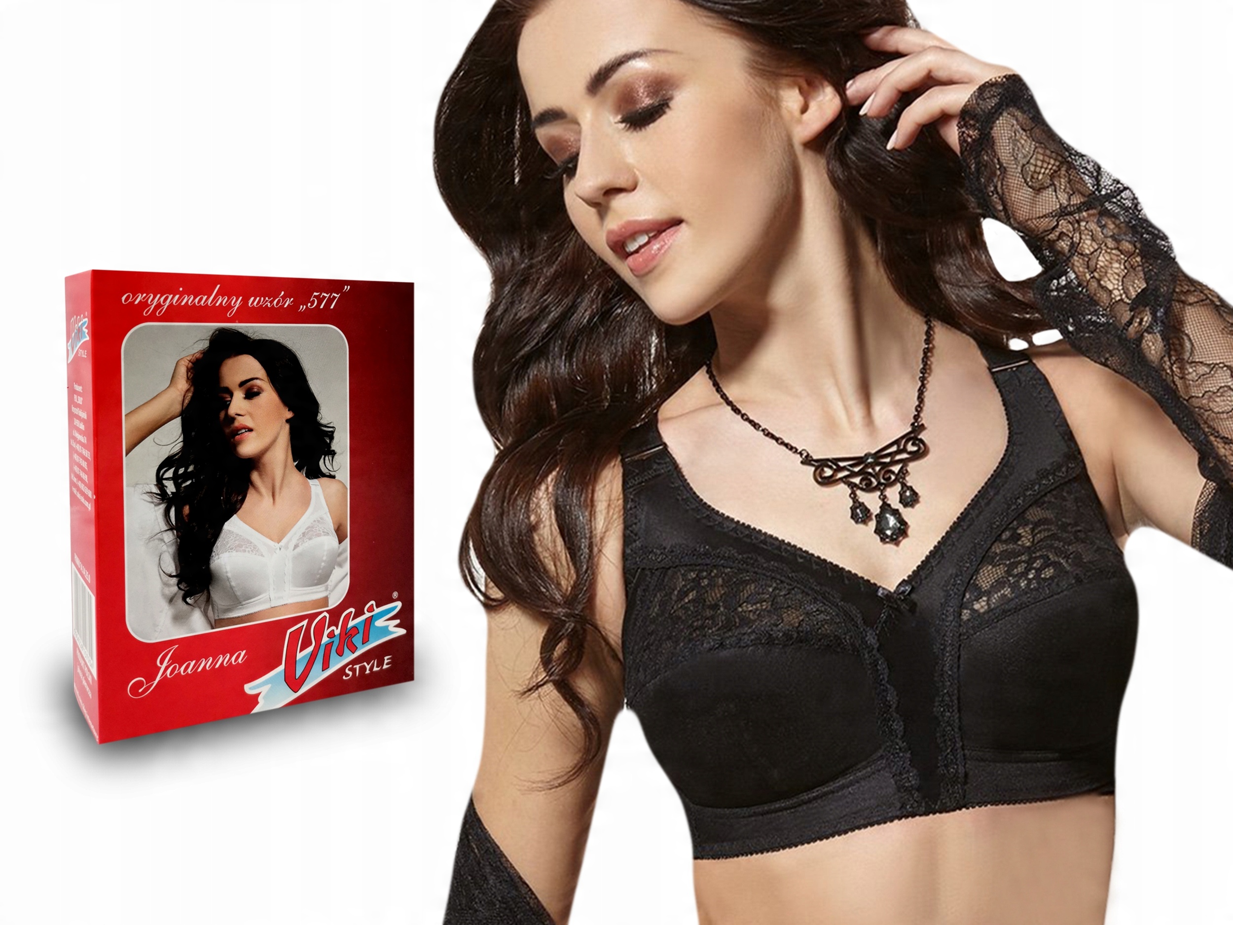 

viki Seksi biustonosz 577 Joanna Czarny 95K