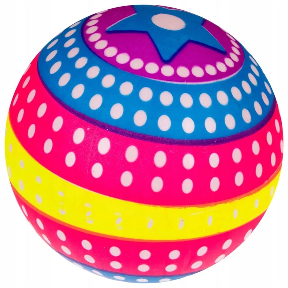PIŁKA GUMOWA PVC 23CM PLAŻOWA KOLOROWA DO ZABAWY