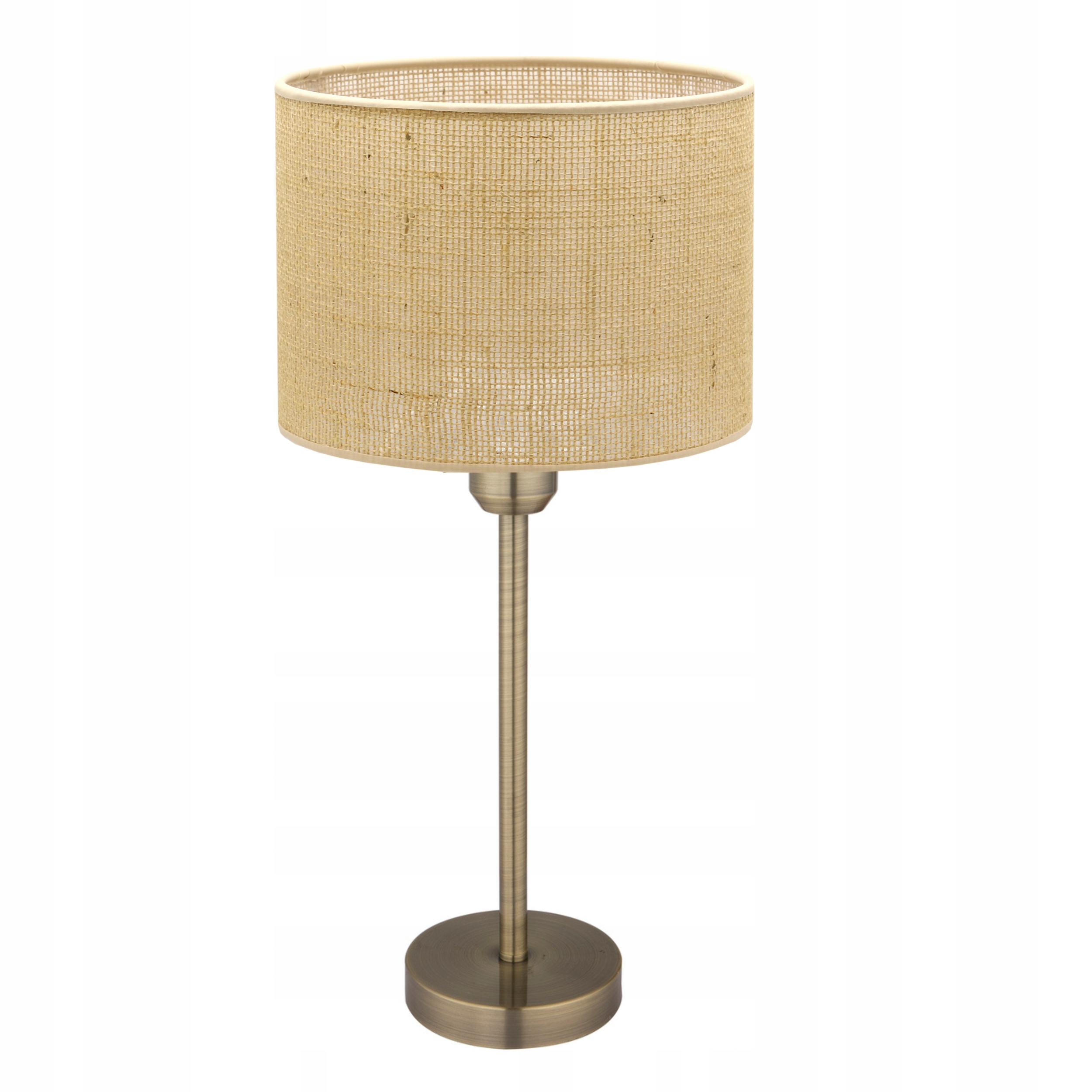 Noční Lampa Stolní Juta Jutová Saténová Patina 43 cm E27