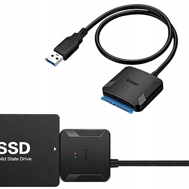 ADAPTER KABEL PRZEWÓD USB 3.0 - SATA DYSK HDD SSD 2,5'' 3,5'' + ZASILACZ