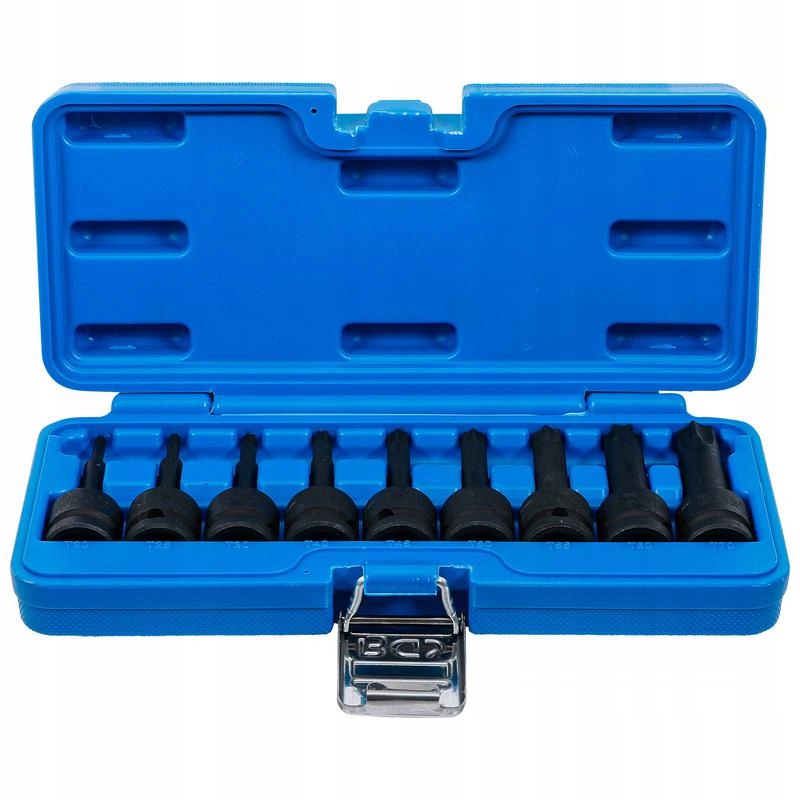 Sada 9 rázových nástavců na bity, profil T (Torx) T20-T70, 12,5 mm 1/2"