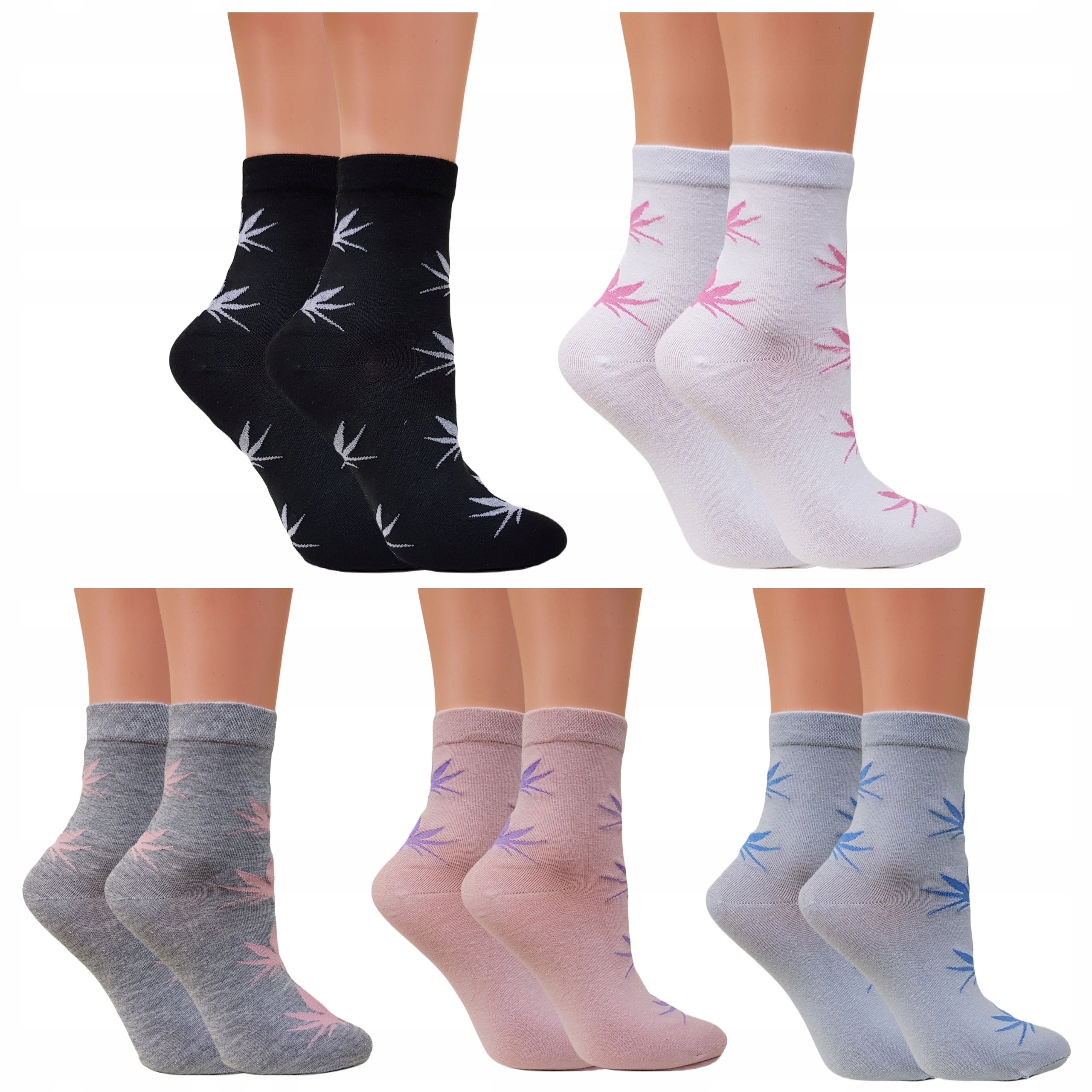 

5x Skarpety damskie Skarpetki bawełniane 35-42