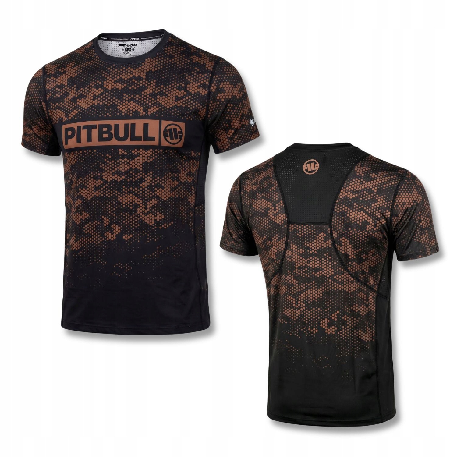 Męska Koszulka Mesh Pitbull techniczna sportowa Hex Camo Hilltop