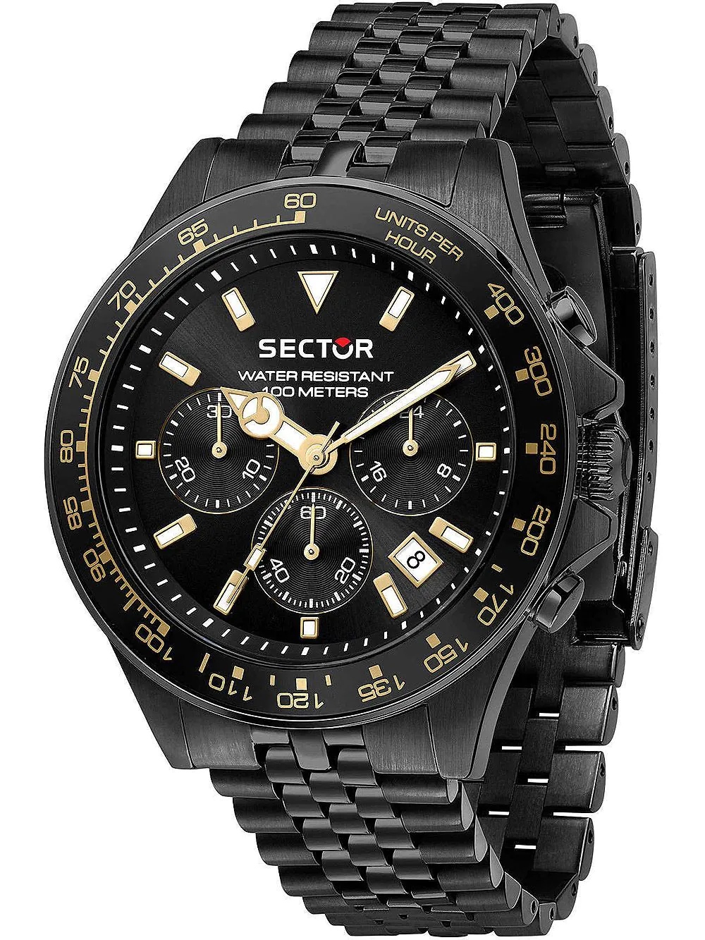 Zegarek Męski Sector Series 230 R3273661029 Czarny Chronograf Bransoleta