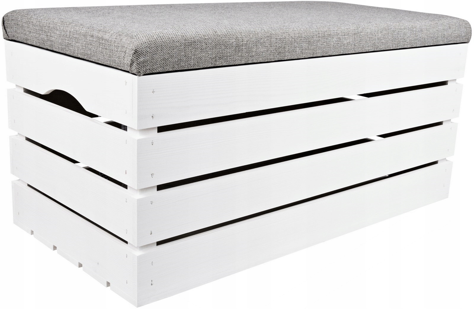 Velká Bílá Skříňka Se Sedákem Borovice Kufřík