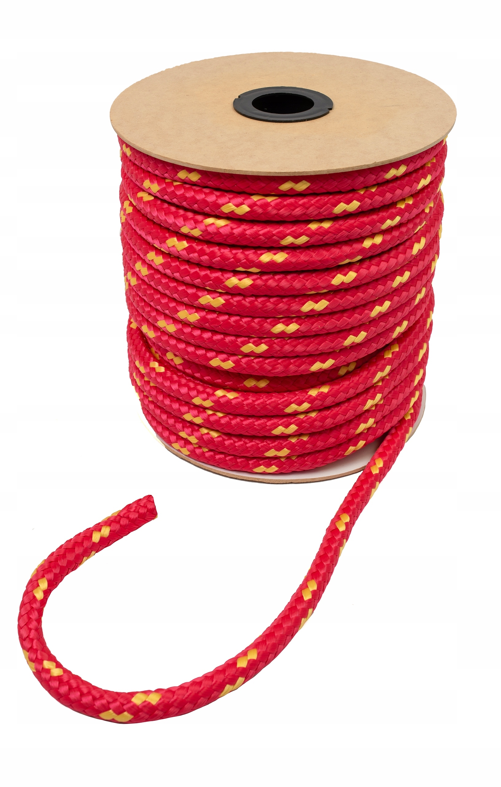 Polypropylenové Pletené Lano, Silné, Červené, 18 MM 50 M