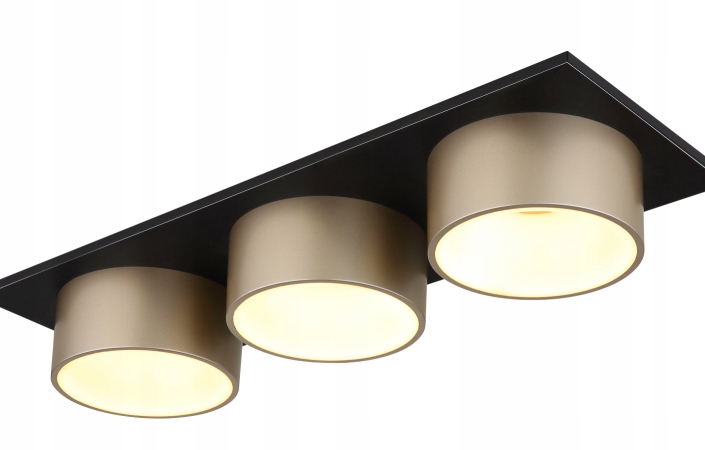 Stropní svítidlo/spot Černá/Šedá, integrovaná Led, 3 body 24W/3000K