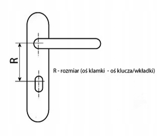 KLAMKA DRZWIOWA DO DRZWI 72 WC CZARNA BISZKOPT Kolor czarny