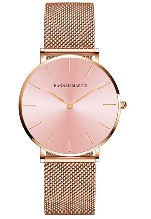 Hannah Martin dámské hodinky zlaté pletivo dárek