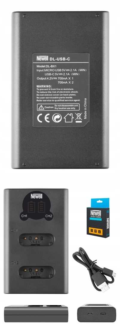 ZESTAW DO SONY 2 AKUMULATORY NP-BX1 +ŁADOWARKA Stan opakowania oryginalne