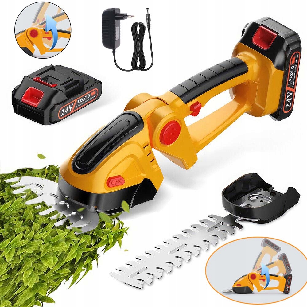 Akumulatorowe Nożyce Trawy Krzewów Żywopłotu Przenośna Rękojeść Małe Prace