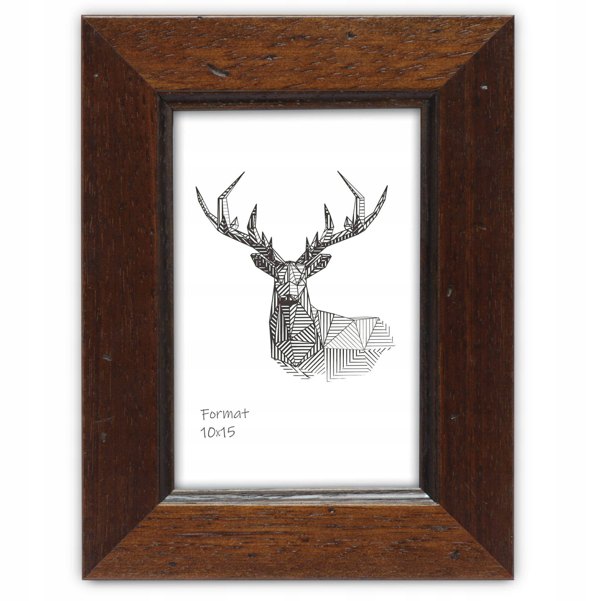 

Drewniana Ramka na Zdjęcia Ciemny Brąz A5 15x21 cm