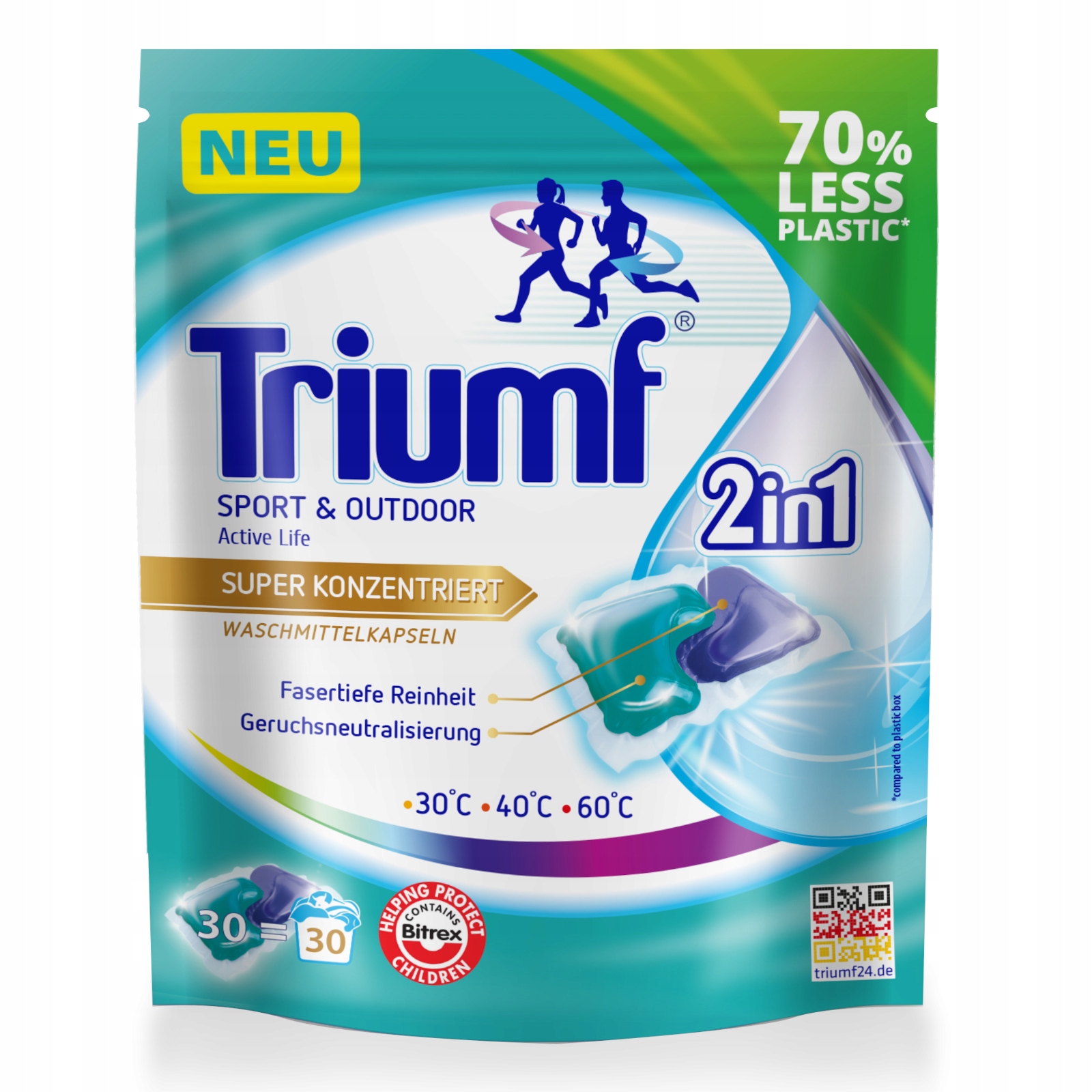 Levně 2 x Kapsle na praní Triumf Sport&Outdoor 30 ks