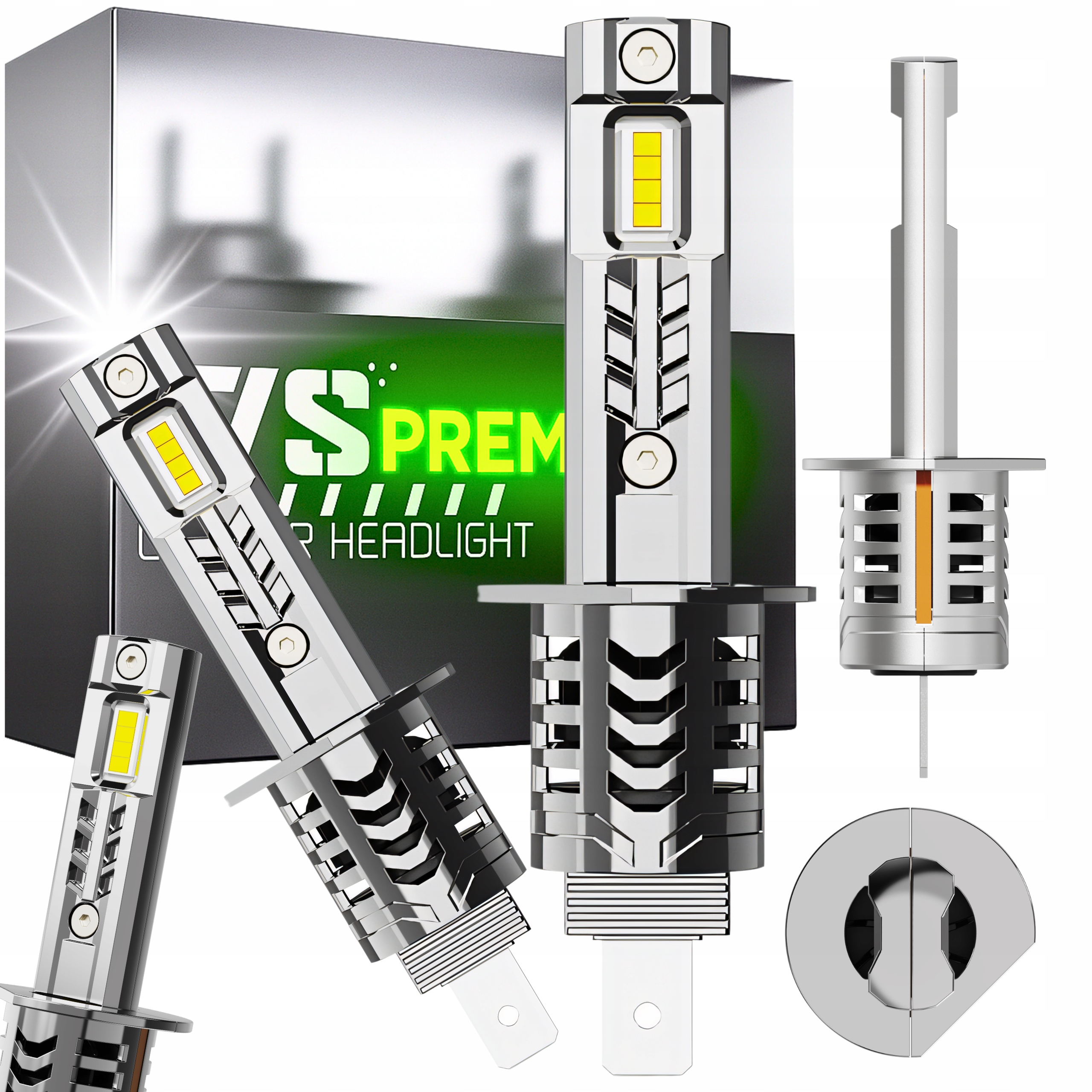Žárovky H1 Led Canbus Homologace Silné Bílé Světlo Žárovka Wurtex