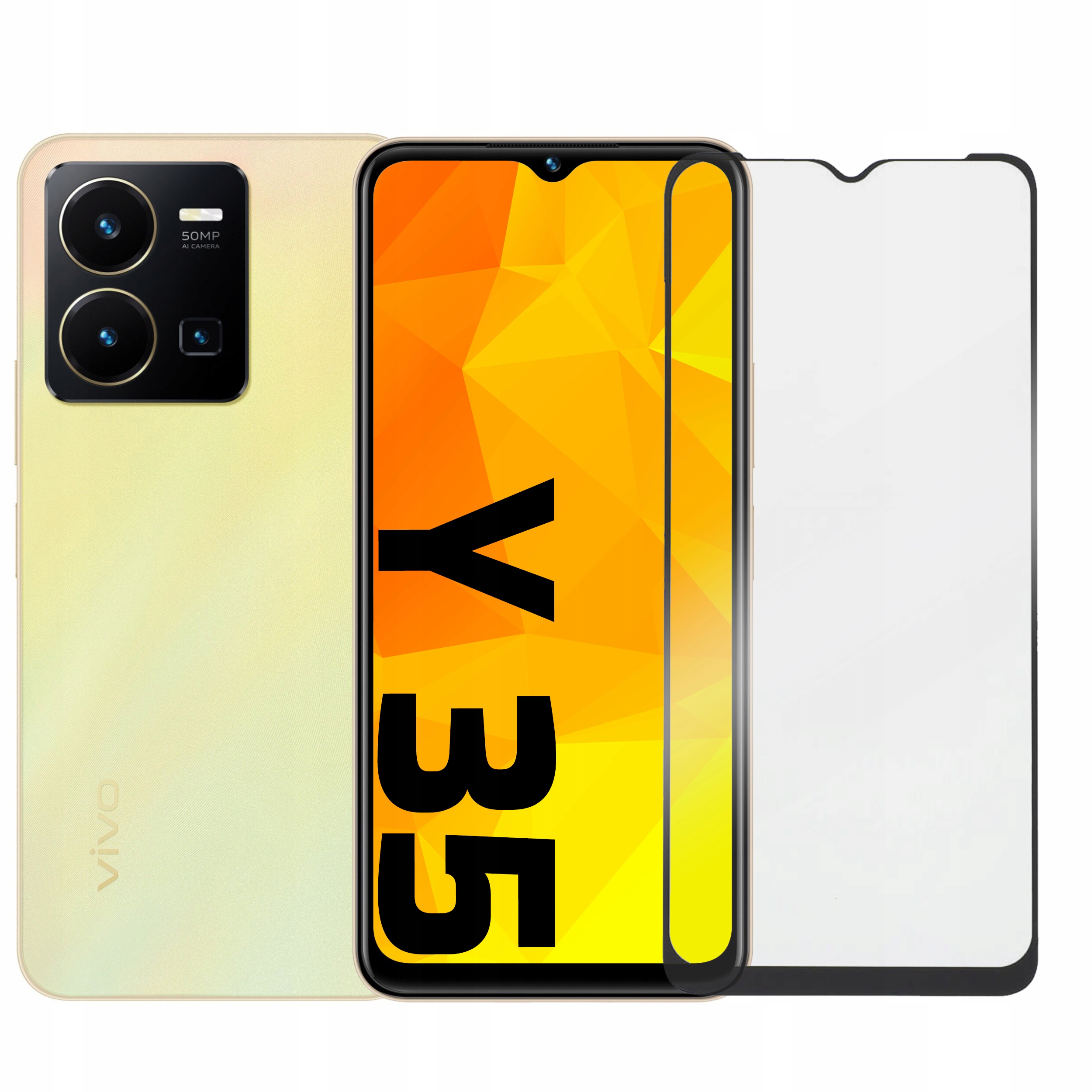 

Szkło Hartowane Full Szybka 5D 3D do Vivo Y35