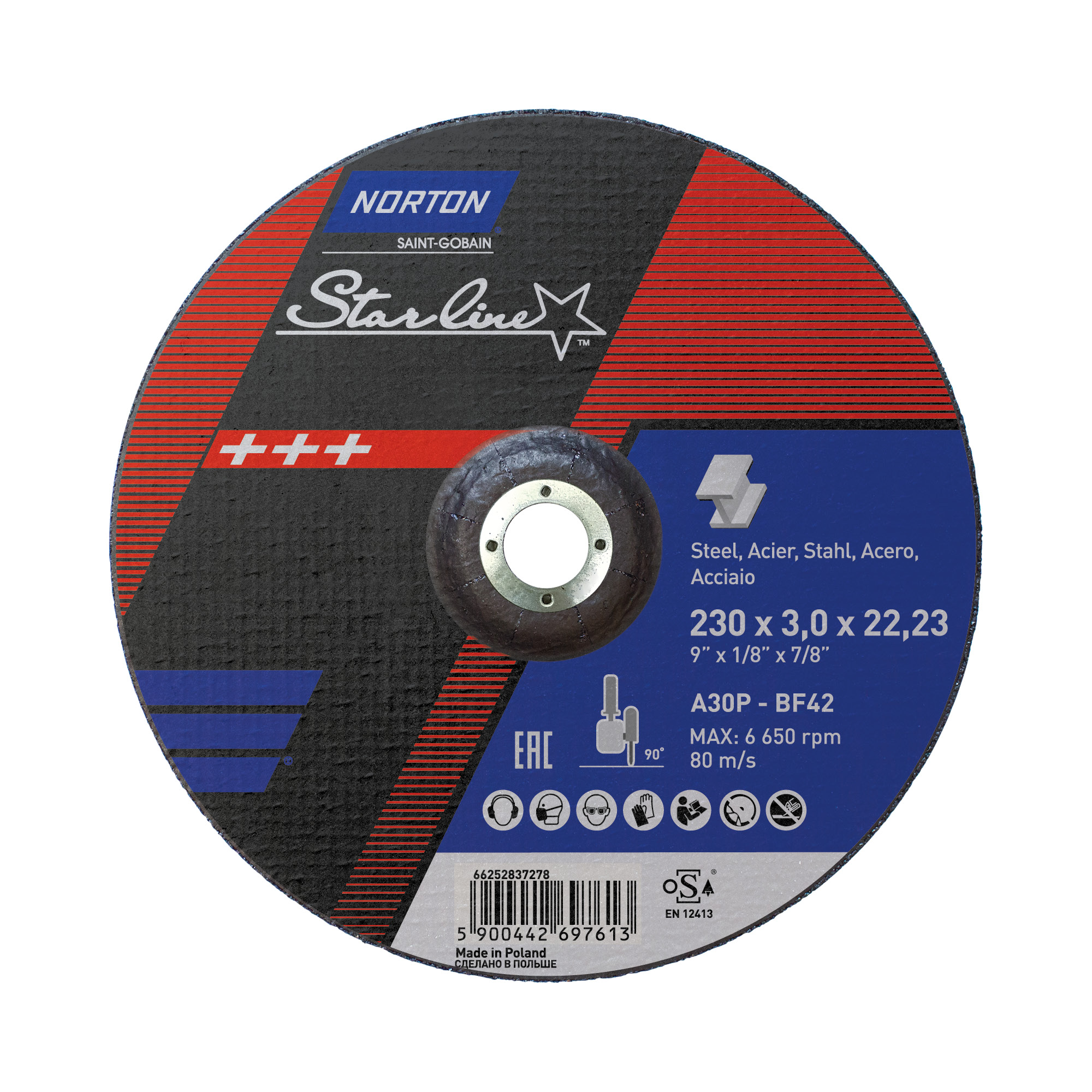 

Tarcza Do Cięcia METALU230*3 Starline Norton